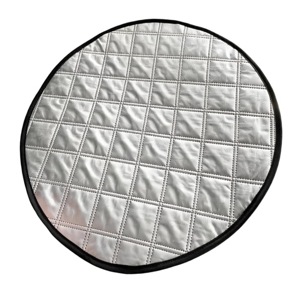 Parked Car Steering Wheel Protector 43 cm, Foldable Quilted Sunshade, Multi-Layer Heat Barrier for Warm Weather Use