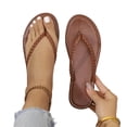 thumbnail image 4 of RKSTN Womens Flip Flops Flats Thong Sandals for Women Round Open Toe Casual Versatile Home Outdoor Slides for Women, 4 of 7
