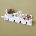 thumbnail image 2 of Perchero de pared Sweet Home, colgador de puerta, perchero para abrigos, sombreros, ropa y llaves (blanco), 2 of 8