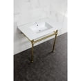 thumbnail image 2 of Kingston Brass KVBH37227BB Templeton 37" Ceramic Console Sink with Brass Legs (1-Hole), White/Brushed Brass, 2 of 6