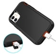 thumbnail image 6 of Petocase for iPhone 11 Case,Shockproof Rugged Full Body Protection [No Screen Protector] Heavy Duty Dust/Drop Proof 3-Layer Durable Cover Case,Black/Orange, 6 of 8