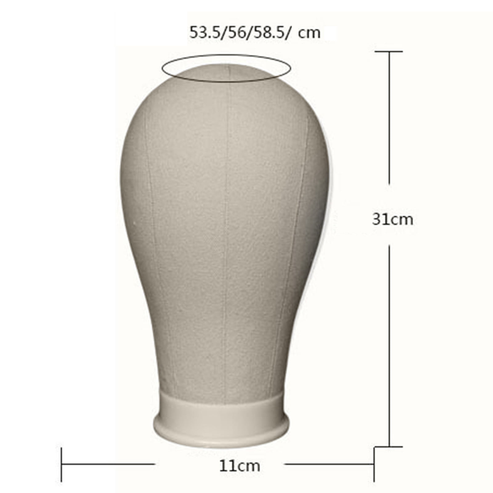 Tnobhg Canvas Block Head Kit Training Styling Mannequin Wig Head DIY Durable Foam Canvas Material Display Head Wig Stand