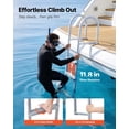 thumbnail image 4 of VEVOR Removable Dock Ladder, 3 Steps, Aluminum Alloy Pontoon Boat Swim Ladder, with Non-Slip Wide PP Steps, 500 lbs Weight Capacity, Quick Release Design, for Lake Swimming, Pool, Marine Boarding, 4 of 9