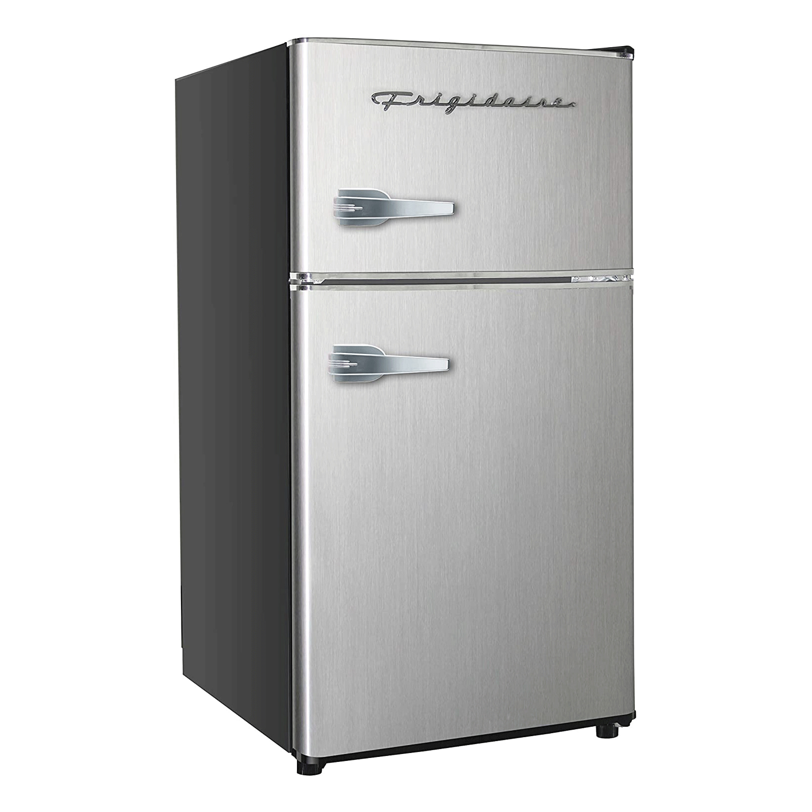 Frigidaire 3.1 Cu. ft. Retro Refrigerator with Freezer Compartment, 2-Door Compact Fridge, Platinum