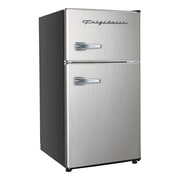 Frigidaire 3.1 Cu. ft. Retro Refrigerator with Freezer Compartment, 2-Door Compact Fridge, Platinum