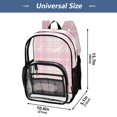 thumbnail image 4 of Ttyddzy Clear Backpack Heavy Duty PVC Transparent Backpack for College Workplace, Pinklilaccheck, 4 of 8