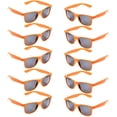 thumbnail image 1 of 10 Packs UV Protection Neon Colors 80's Retro Style Party Favors Sunglasses,Orange, 1 of 5