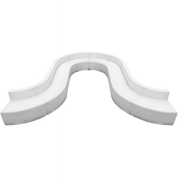 Flash Furniture Hercules Alon 10 Piece Reception Seating in White