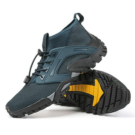 

EDFRWWS Aqua Shoes Non-slip Hiking Shoes Running Shoes for Men Large Size (Dark Blue 46)