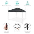 thumbnail image 5 of Best Choice Products 10x10ft Easy Setup Pop Up Canopy w/ 1-Button Setup, Wheeled Case, 4 Weight Bags - Gray, 5 of 10