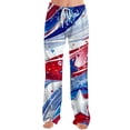 thumbnail image 5 of FrzhBrz 4th of July Pajama Pants Women Soft Wide Leg Loose Pj Bottoms Stretch Pj Pants Drawstring 250th Anniversary Sleepwear Bottoms Lounge, 5 of 6