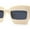 Ivory - Black, variant on Womens Razor Blade Geometric Thick Horn Rim Temple Rectangle Sunglasses Pink Brown
