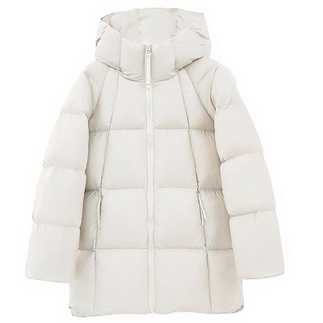 Parka Décontractée à Manches Longues pour Femmes avec Capuche et Fermeture Éclair avant pour Protection par Temps Froid - Idéale pour Usage Quotidien et Activités Extérieures