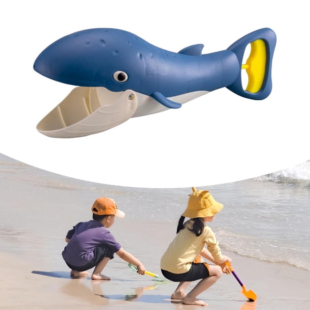 Juguete de playa para niños, juguete para excavar arena, juguete portátil de dibujos animados, ligero, garra excavadora de arena, herramienta para interiores, regalo para niños, Azul oscuro