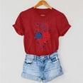 thumbnail image 4 of VerPetridure American Flag Shirts for Women 4th of July Tops USA Print T Shirt Casual Short Sleeve American Proud T-Shirt Tops, 4 of 7