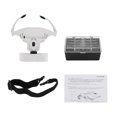 thumbnail image 2 of Lupa De Soporte Para Gafas Manos Libres Con 5 Lentes, Diadema Y 2 Luces LED, 2 of 7