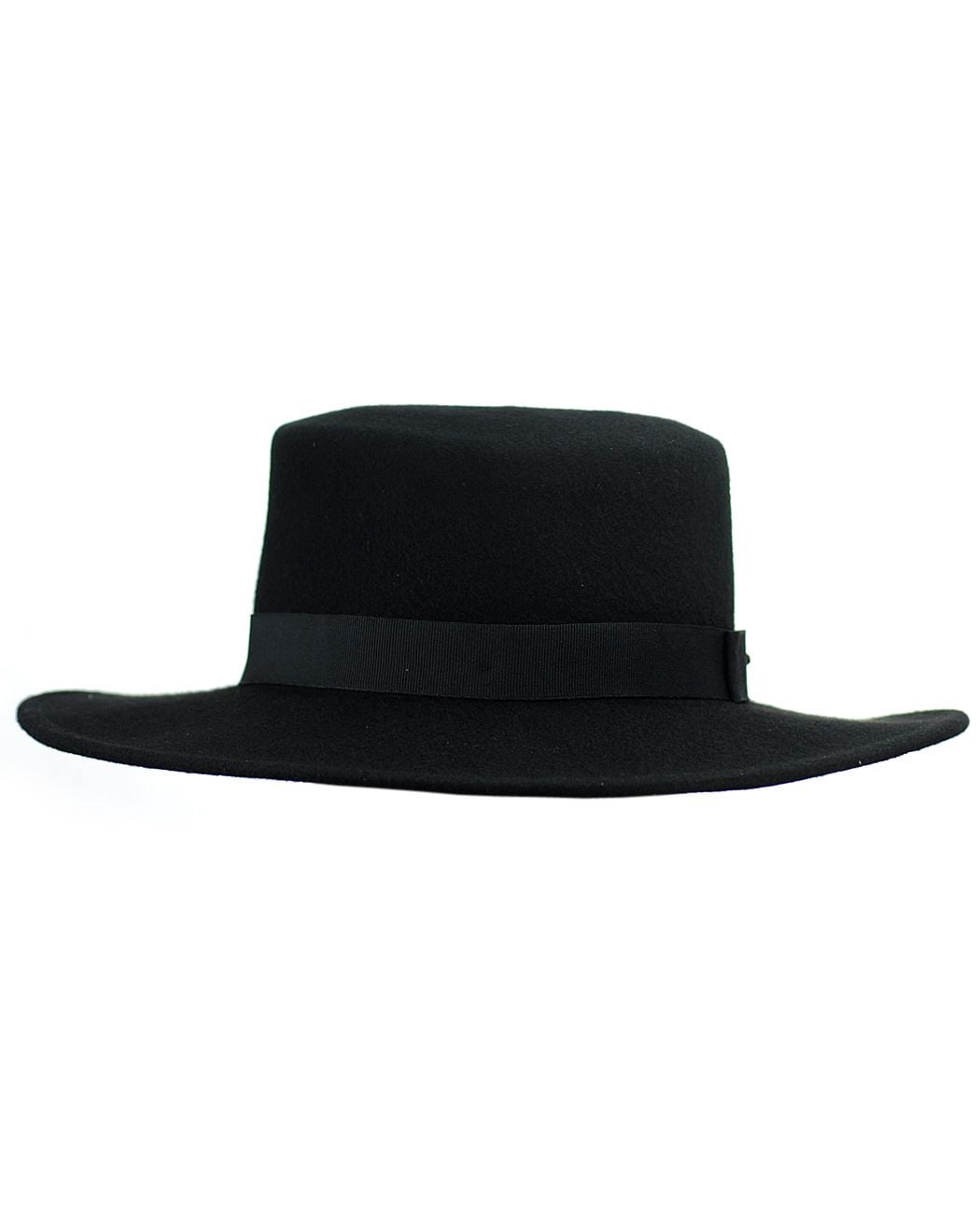 C.C Wool Wide Brim Porkpie Fedora Hat with Simple Band  display picture 1