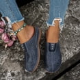 thumbnail image 2 of Mules Sandals for Women Thick Sot Sole Retro Hollow out Slip on Slides Casual Lightweight Nonslip Orthopedic Walking Shoes Blue Size 7.5, 2 of 7