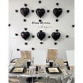 thumbnail image 3 of Heart Shaped Foil Balloons,Black 10 Piece Party Decorations Set with Ribbon Pump, Reusable Wedding Birthday Valentine's Day Decoration, Adult Celebration Romantic Aluminum Balloons., 3 of 6