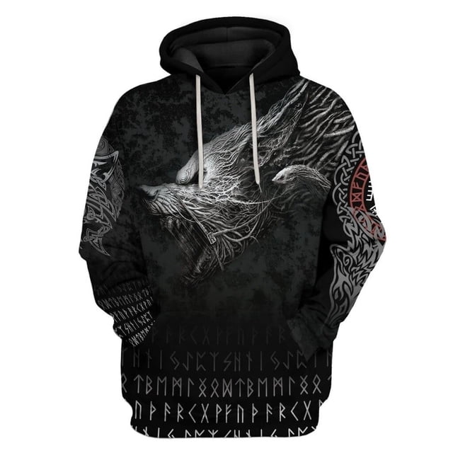 Sudadera con capucha holgada informal estilo vikingo para Cosplay, suéter de manga larga de otoño, Tops con cremallera, sudaderas para mujeres y hombres024XL Deng Xun unisex