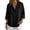 A1 Black, variant on Cotton Linen Tops for Women 2026 Summer 3/4 Sleeve V Neck Henley Gauze Shirts Dressy Office Blouses Button Down Shirt Womens Tunic Tops Collared Clothes Dressy Clothes for Summer 2026 S