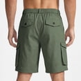 thumbnail image 6 of Stamzod Cargo Shorts for Men Elastic Waist Summer Casual Work Short with Multi Pocket Mens Clothes Army Green L, 6 of 8