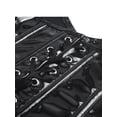 thumbnail image 6 of SHCKE Women's Lace Up Boned Overbust Corsets Bustier Top PVC Leathe Waist Trainer Cincher Steampunk Sexy Corset Top, 6 of 6