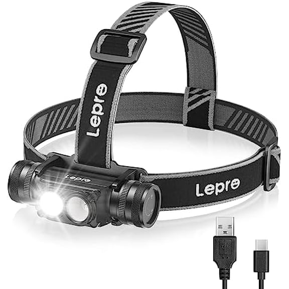1000 Lumen Headlamp Rechargeable - Powerful Detachable Head Lamp with 2200 mAh Battery, Super Bright 500FT Flashlight Beam, IP65 Waterproof LED Headlight for Camping Hiking Hunting Fishing Gear$