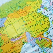 World Map Inflatable Beach Ball, Summer Pool Party Water Toy Ball Decor, Durable Inflatable Globe Ball for Beach Games and Outdoor Activities