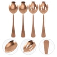 thumbnail image 3 of 4 Pcs Stainless Steel Food Serving Spoon Practical Self-service Scoop Colander, 3 of 7