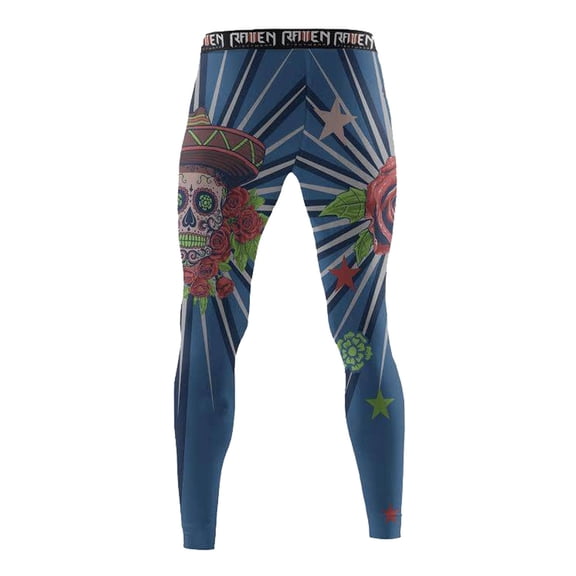 Raven Fightwear Men's Luchador DÃ­a De Muertos BJJ MMA Spats Small