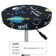 Picia Space pattern Round Stool Covers Comfy Seat Covers Stretch
