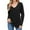 Black, variant on Yigetop Long Sleeve Casual Tops for Women, Womens T Shirts V Neck Short/Long Sleeve Casual Tops Soft Solid Basic Tee Fall Clothes Black L