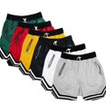thumbnail image 3 of Summer Men's Sports Basketball Shorts for Muscle Fitness Running Training Jogging Capris Breathable Quick Drying Zipper Pants, 3 of 5