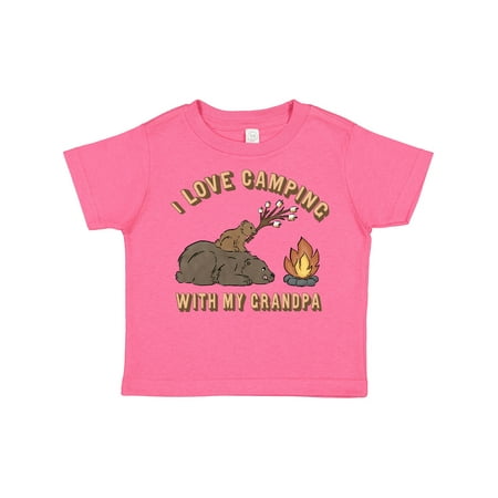 

Inktastic I Love Camping with My Grandpa Gift Toddler Boy or Toddler Girl T-Shirt