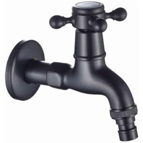 XUET Outdoor Wall Mount Sink Faucet - Cold Water, Bronze