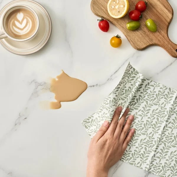 Not-A-Paper Towel- Reusable Paper Towels - 12 Pack | Napkins Cloth Washable (Fantasy Blooms)
