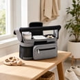 thumbnail image 4 of Topukaiba Stroller Organizer with Insulated Cup Holder, Detachable Phone Bag & Non-Slip Straps, Fits Most Strollers, 16" x 4" x 6", Gray, 4 of 7