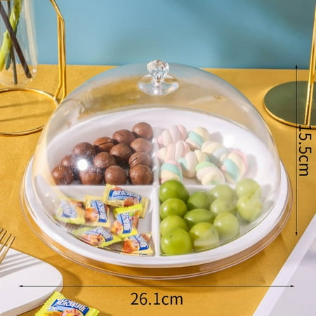 

Clear Cake Tray with Lid Clear Cake Stand with Dome Fruits Serving Tray for Wedding Party