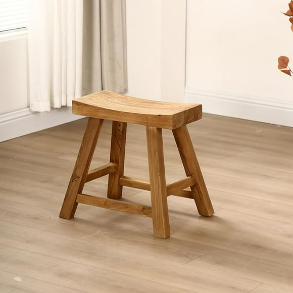 Wooden Bench, Short Bench, Dining Wood Bench, Hallway Benchs for Entryway, Rustic Vintage Indoor Skinny Benchs Suitable for Entrance, Bedroom (19.6" Lx10.2 Wx17.7 H/50 * 26 * 45cm)