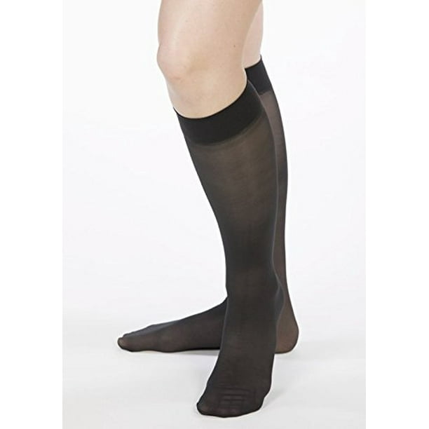 Allegro 815 mmHg Essential 81 Sheer Support Knee High Hose (Black