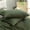 Olive Green, variant on BESTOUCH 100% Washed Cotton Pillowcase for Hair and Skin Linen Feel Soft Comfortable Breathable 2 Set Pillow Case with Envelope Closure Solid Bright White Queen 20x30 Inches