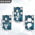 thumbnail image 7 of Yayeee Duplex Wall Plate 1-Gang 4.5"x2.7" Home Receptacle Light Switch Decorative Outlet Cover, Dark Blue Hexagon Patterns, 7 of 7