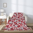 thumbnail image 2 of Sikiie Red Hawthorn Cozy Flannel Fleece Throw Blanket: Lightweight & Thick for All Seasons - Perfect for Women, Men, & Kids"50"x40", 2 of 6