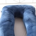 thumbnail image 4 of Almohada de almohada corporal Pad, almohada de almohada en forma de U cómoda, terciopelo de terciopelo, cojín para dormir, Firma de embarazo curvado, 4 of 8