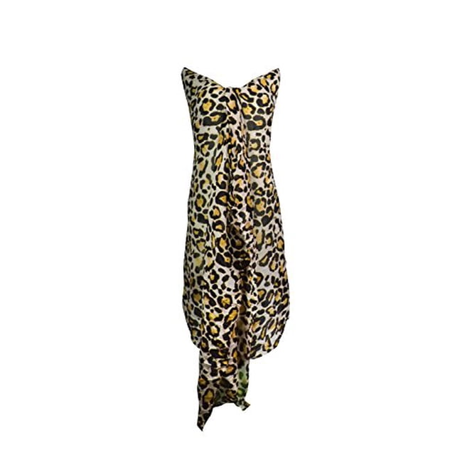 Peach Couture Foulard Foulard Froissée Tendance pour Femmes à Imprimé Animal Léopard