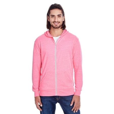 Threadfast Unisex Triblend Full-Zip Light Hoodie