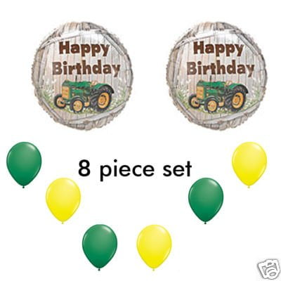 John Deere-LIKE Farm tractor Birthday Party Balloons Decorations Supplies