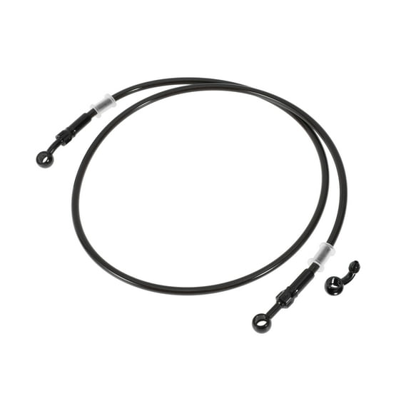 130cm Motorcycle Brake Clutch Oil Hose Line Nylon Stainless Steel Wire Braid PU Motorcycle Hydraulic Brake Line for Motorcycles Dirt Bikes ATV Black
