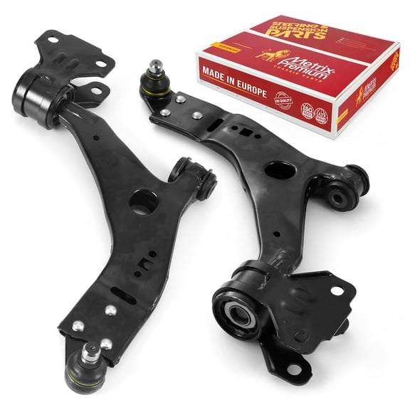 Metrix Premium Chassis Parts - Front Left & Right Lower Control Arm w Ball Joint & Bushing Assembly Kit Fits 2013-2019 Ford Escape, 2016-2018 Focus AWD, Replacement RK622136, RK622161, Made in Europe
